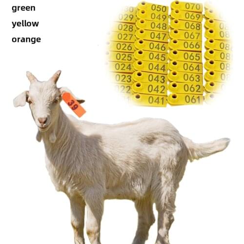 100 Pcs Sheep Ear Tag Livestock Ear Tag With The Words Animal Identification Card From 1 to 500 Farm Animal Supplies
