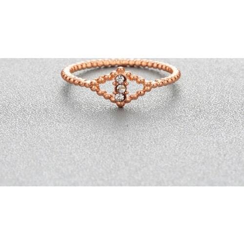 QIMING Crystal Evil Eye Ring Women Simple Statement Engagement Jewelry Wedding Rings Gold Triangle Girlfriend Gift