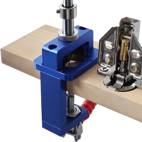 35mm Locator Bohrer Hinge Hole Jig Punch Locator Location Drill Bit Woodworking Tools For Door Cabinets Aluminum Alloy