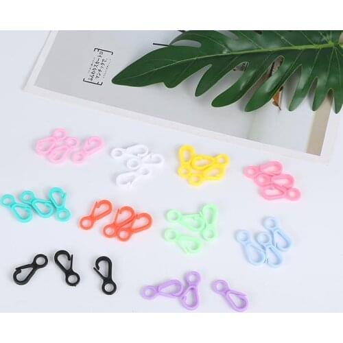 50pcs/lot Candy Color 13x33mm Plastic Loster Clasp Hooks End Connector for DIY Bracelet Necklace Pendant Jewelry Making Crafts
