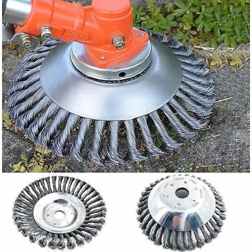 6/8 Inch Steel Wire Grass Trimmer Head Lawn Mower Twisted Wire Wheel Weeding Trimmer Brush Cutter Garden Lawn Supplies