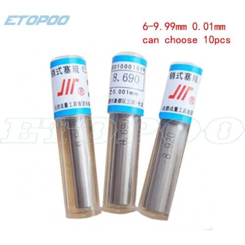 6-9.99mm step 0.01mm10pcs/lot customize size Steel Pin Gauge pin Measuring Tool Smooth Plug Gauge Hole Gauge