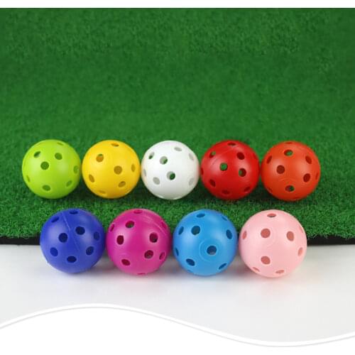 Golf ball golf accessories 10Pcs Golf Balls Elastic Safety PE Perforated Have Hole Golf Training Aids for Golf Lover 골프공 파우치