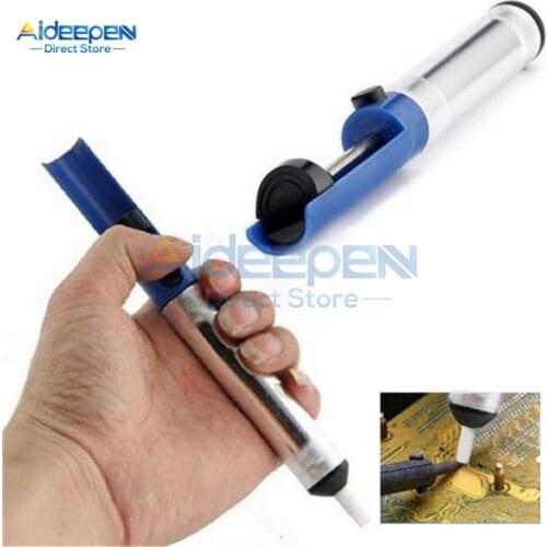 Aluminum Solder Desoldering Pump Suction Tin Gun Soldering Sucker Pen Removal Vacuum Soldering Iron Desolder Hand Welding Tools