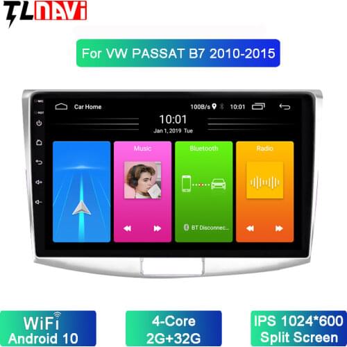 For 1Volkswagen Passat 7 B7 2010 2011 2012 2013 2014 2015 Car Radio Multimedia Video Player Navigation GPS Android 10