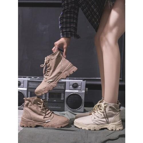 Martin Boots Canvas Shoes Female British Wind Summer Boots 2019 New Breathable Platform Shoes