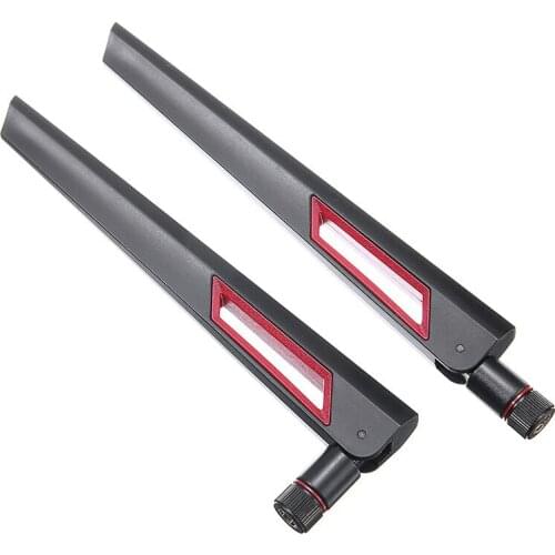 For RT-AC68U EX6200 AC15 2pcs Dual-frequency Wi-Fi Router Antenna 2.4/5GHz 12dBi High Gain Signal Antennas Pohiks