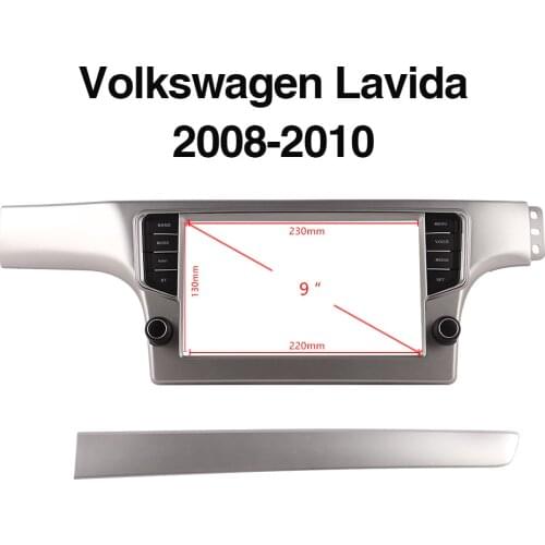 Double Din Plastic Trim Fascia Frame For Volkswagen Lavida 2008-2010 Refit 9 Inch Car Android DVD Naviagtion Mounting Dashboard