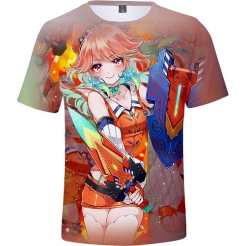 HOLOLIVE VTuber Takanashi Kiara 3D Spring Summer Preppy Style Men/Women Street Clothes T-shirt Youthful Kawaii Retro Innovation