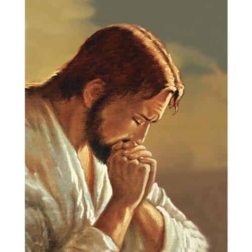 Square/Round Diamond DIY Diamond Painting Cross Stitch Embroidery Jesus Prayer Rhinestone Mosaic Art Deco Gift