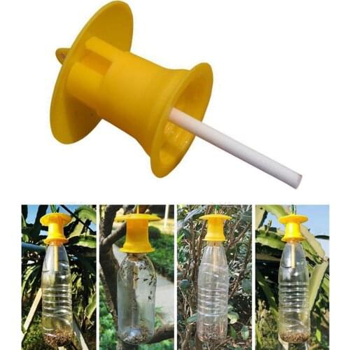 1pc Drosophila Trap Fruit Fly Killer Plastic Yellow Flypaper Insect Pest Control Supplies For Home Farm Orchard Needle Bee Traps
