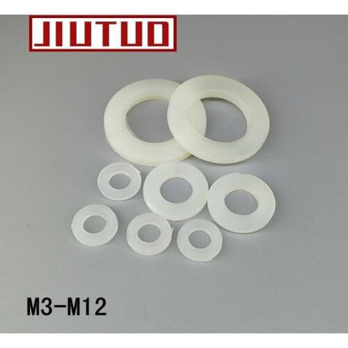 M3 M4 M5 M6 M8 M10 M12 White Nylon Washers filling piece NUTS nylon screw