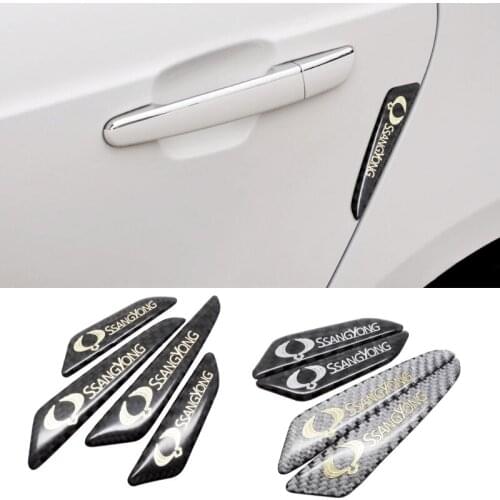 Car Door Side Emblem Protection Stickers Exterior Accessories for Ssangyong ActYon Tivolan Korando Rodius Rexton Kyron Tivoli