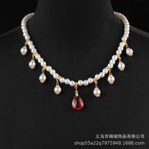 2021 New Classical Chinese Style Imitation Pearl Necklace Classic Elegant Ms Necklace Wedding Temperament Jewelry Wholesale