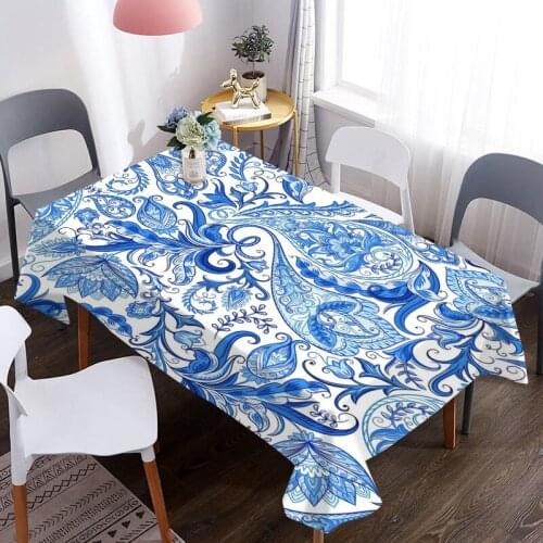 Custom 3D Table Cover Floral Pattern Coffee Tablecloth Picnic Table Cloth Birthday Party Dinner For Home Decoration