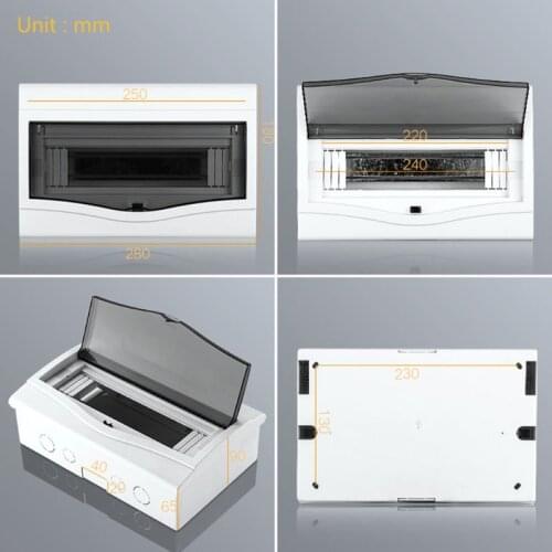 Electrical distribution box home lighting box 2-4/5-8/9-12 ways surface mounted circuit breaker distribution box indoor on wall