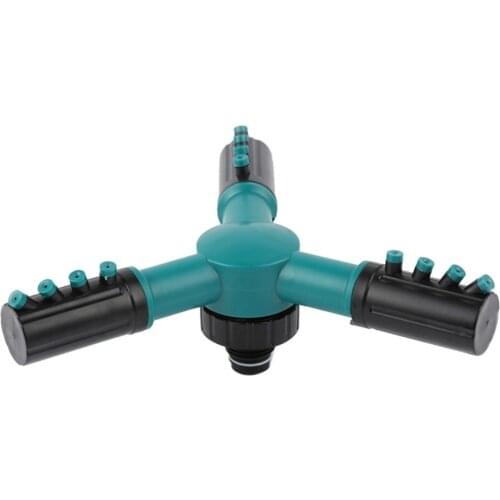Lawn Garden Irrigation Sprinkler Adjustable Trigeminal Nozzle 360 Degree Rotating Sprinkler for Watering Lawn Plants Flowers
