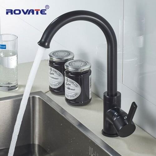 ROVATE Black Kitchen Faucets