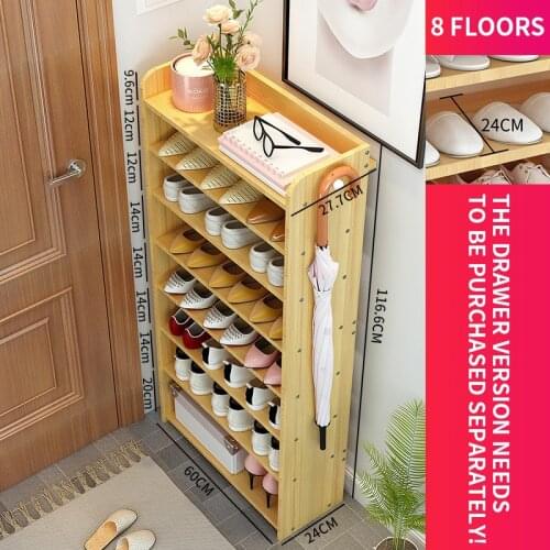 Entrance simple shoe rack 8-layer household economical shoe cabinet Multi-layer dust-proof indoor storage shelf