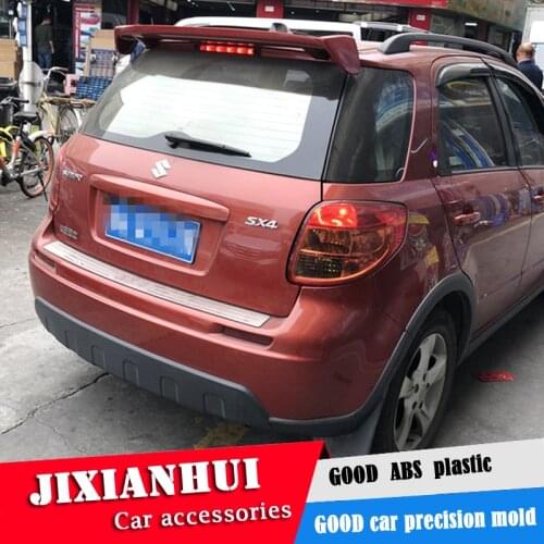 For SX4 Spoiler 2008-2014 Suzuki SX4 Spoiler ABS plastic Material Car Rear Wing Color Rear Spoiler