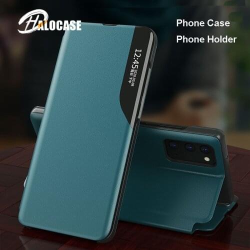 Smart View Window Flip PU Leather Case for Samsung S8 S9 S10 S20 Ultra S20FE Note 8 9 10 Plus 20 A20 A30 A50 A51 A71 A81 A91 M51