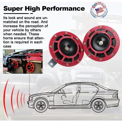 VR -1Pair 12V 115DB Universal Grille Mount Twin SuperTone Electric Car Horn For BMW Audi VW Car VR-LB31