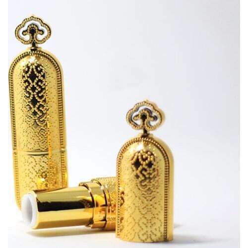 High Quality Fashion Gold Lipstick Tube DIY Empty Lip Balm Containers Makeup Tool Lip Rouge Case Wholesale 150pcs/lot DHL Free