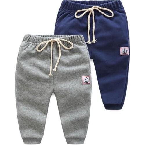 High-quality 2019 autumn boy girls sports pants cotton Leisure time soft Comfortable children trousers baby toddler kids clothes