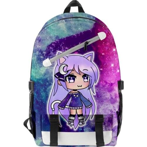 Japan Anime Gacha Life Oxford Large Capacity Backpack Boys Girls Kawaii Cute Schoolbag Women Men Outdoor Casual Travel Backpack