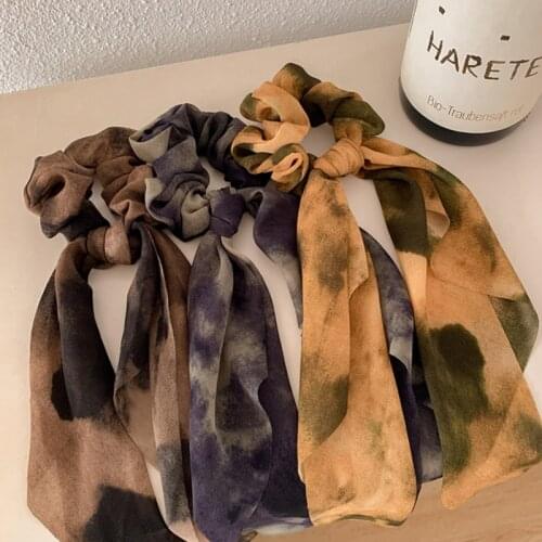 New Personality Fashion Ink Painting Streamers Headband Hair Rope Hair Accessories Tie Hair Trend Simple Accessories