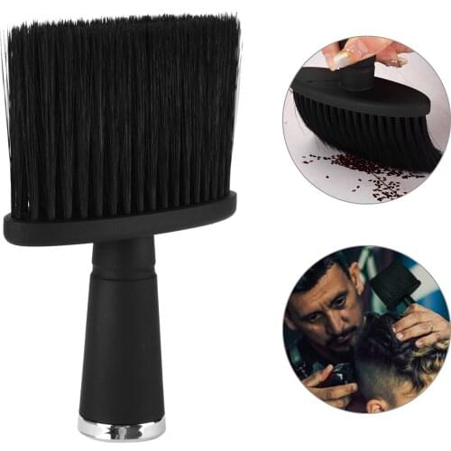 1pc Professional Soft Black Broken Hair Moustache Shaving Men Beard Brush Hairdressing Hair Cutting Cleaning Brush Styling Tools