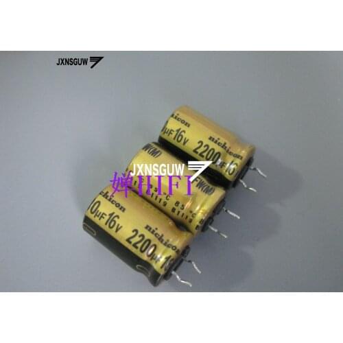 10PCS NICHICON FW 16V2200UF 12.5X20MM 2200UF 16V original audio Aluminum electrolytic capacitor 85 degrees 2200uF/16V