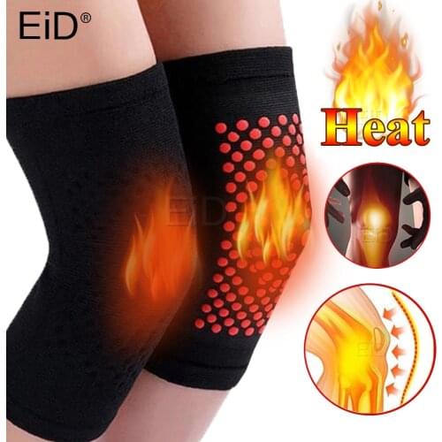2Pcs Warm Self Heating Knee Pads Magnetic Therapy Kneepad Pain Relief Arthritis Brace Massager Support Patella Knee Sleeves Pads
