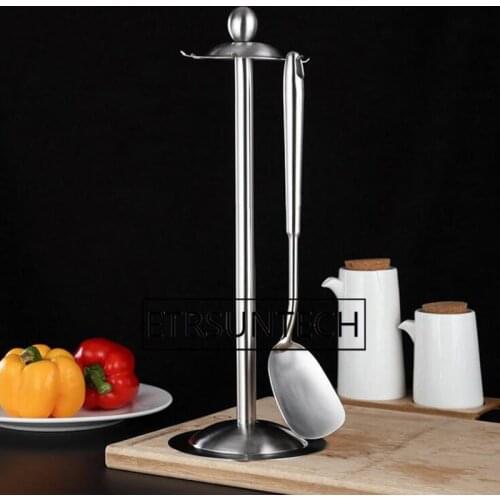 30pcs 6 Hooks Cooking Tools Holder Stainless Steel Kitchen Spoon Rest Ladle Soup Scoop Rotating Stand Cookware Hanging Rack