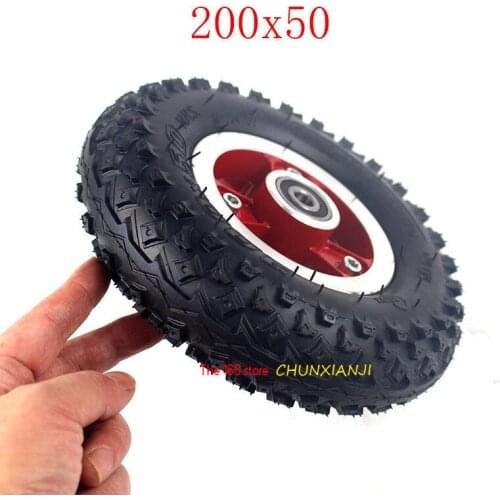 8 inch Electric Scooter Tyre With Wheel Hub 200x50 tire Electric Vehicle Aluminium Alloy Wheel 8''x2''Pneumatic tyre wheels