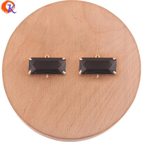 Cordial Design 30Pcs 17*26MM Jewelry Accessories/Crystal Earrings Connectors/Hand Made/DIY Jewelry Making/Earring Findings