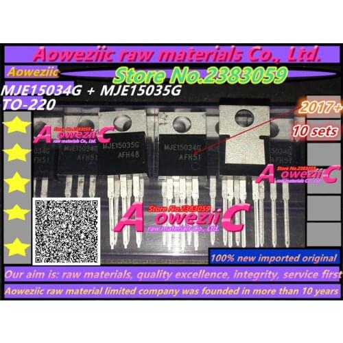 Aoweziic 2017+ 100% new imported original MJE15034G MJE15035G MJE15034 MJE15035 TO-220 audio pairing triode (1 sets)