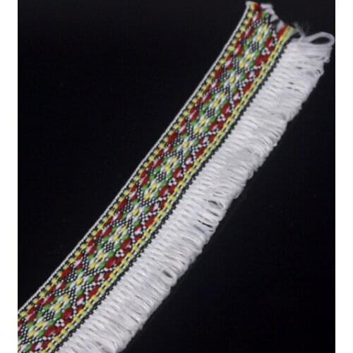 White Braided Fringe Tassel Lace Ribbon Trim Decorated Applique Scrapbooking Trimming For Clothes Curtain Trim 20yard/T1288