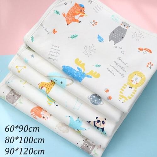 Baby Waterproof Sheet Urine Changing Pads Cartoon Reusable Infant Bedding Diapering Covers Nappy Burp Mattress Changing Mat