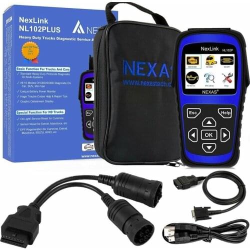 Nexas Nl102P Heavy Duty Truck Diagnostic Scanner Car Code Reader Dpf Oilreset