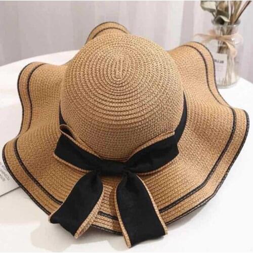 Hot Summer Straw Hat Women Big Wide Brim Beach Hat Panama Ladies Cap Outdoor Sun Visor Hat Female Summer Caps Chapeu Feminino