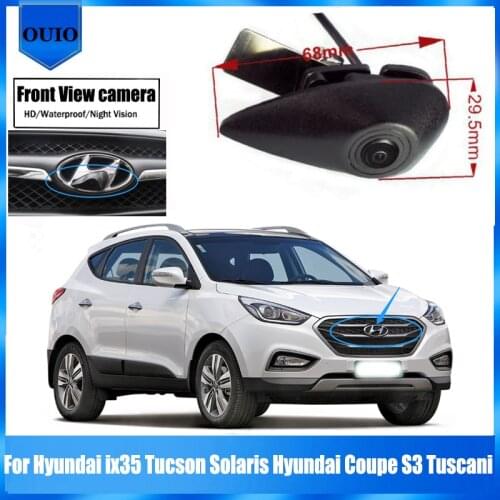HD Car Front View camera For Hyundai ix35 Tucson Solaris Hyundai Coupe S3 Tuscani Night Vision waterproof Parking LOGO Camera