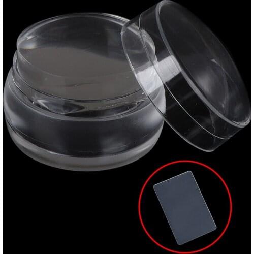 Nail Tools Matte Nail Art Stamper Scraper With Cap Nail Art Plates Stamper Scraper Set Silicone Jelly Nail Stamp Stamping