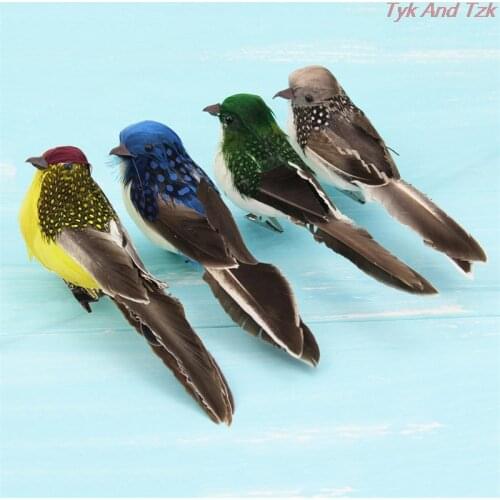 1Pc New Mini Fake Birds Artificial Feather Foam Doves Wedding Garden Decoration Ornament Home Festive Store Scen Decoration