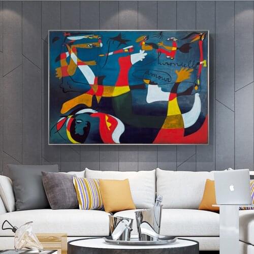 Birth of the World Canvas Paintings Print On Canvas Famous Canvas Art Prints By Joan Miro Wall Pictures Home Decoration Cuadros