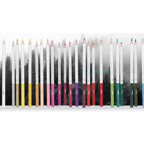 24/36/48 Colors Oily Color Pencil Color Lead Paint Brush Water Soluble Colored Pencil Set Hand-Painted School Supplies