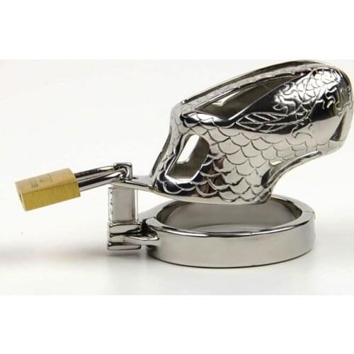 SODANDY Small Male Chastity Device Steel Penis Ring Cock Cage Metal Cock Lock Bondage Gear Chastity Belt For Men