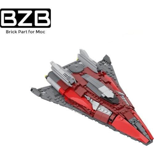 BZB MOC Fer-De-Lance Spaceship Airship 67751 Creative Building Blocks Model Kids Boys DIY Collection Toys Education Best Gifts