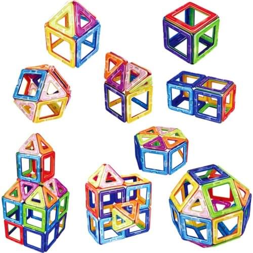 Mini Size/Big Size Magnetic Designer Constructor Magnetic Building Blocks Triangle Square Bricks Magnet Toys for Children