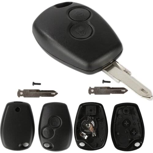 Remote Key Shell Case With Uncut Blade 2 Buttons Replacement For Car Key Shell Cover Case Fob For RENAULT Clio DACIA Logan HB